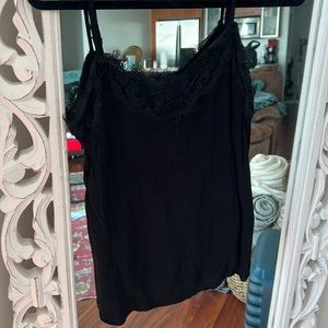 Black Lace Trim Camisole